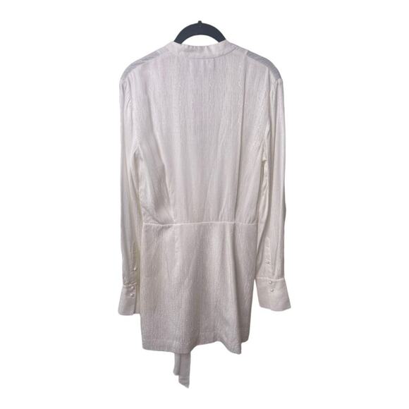 Revolve Significant Other Amalfi Long Sleeve Drape Mini Dress Elegant Bridal - Picture 8 of 12